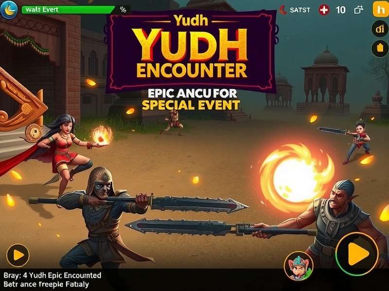 Yudh Epic Encounter gameplay screenshot showing epic battles